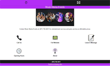 Tablet Screenshot of musicmaniaevents.com